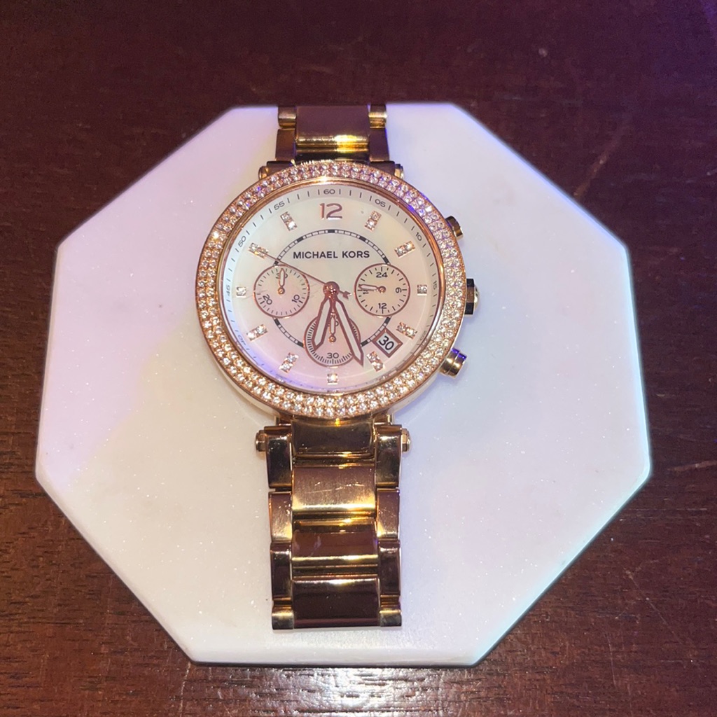 Michale Kors Rose Gold Pave Watch